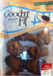 Dog Chews For Skin & Coat Beef Flavor 4 ct nq